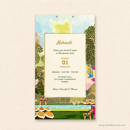 Pastel Lotus Wedding Invitation | SS-8210