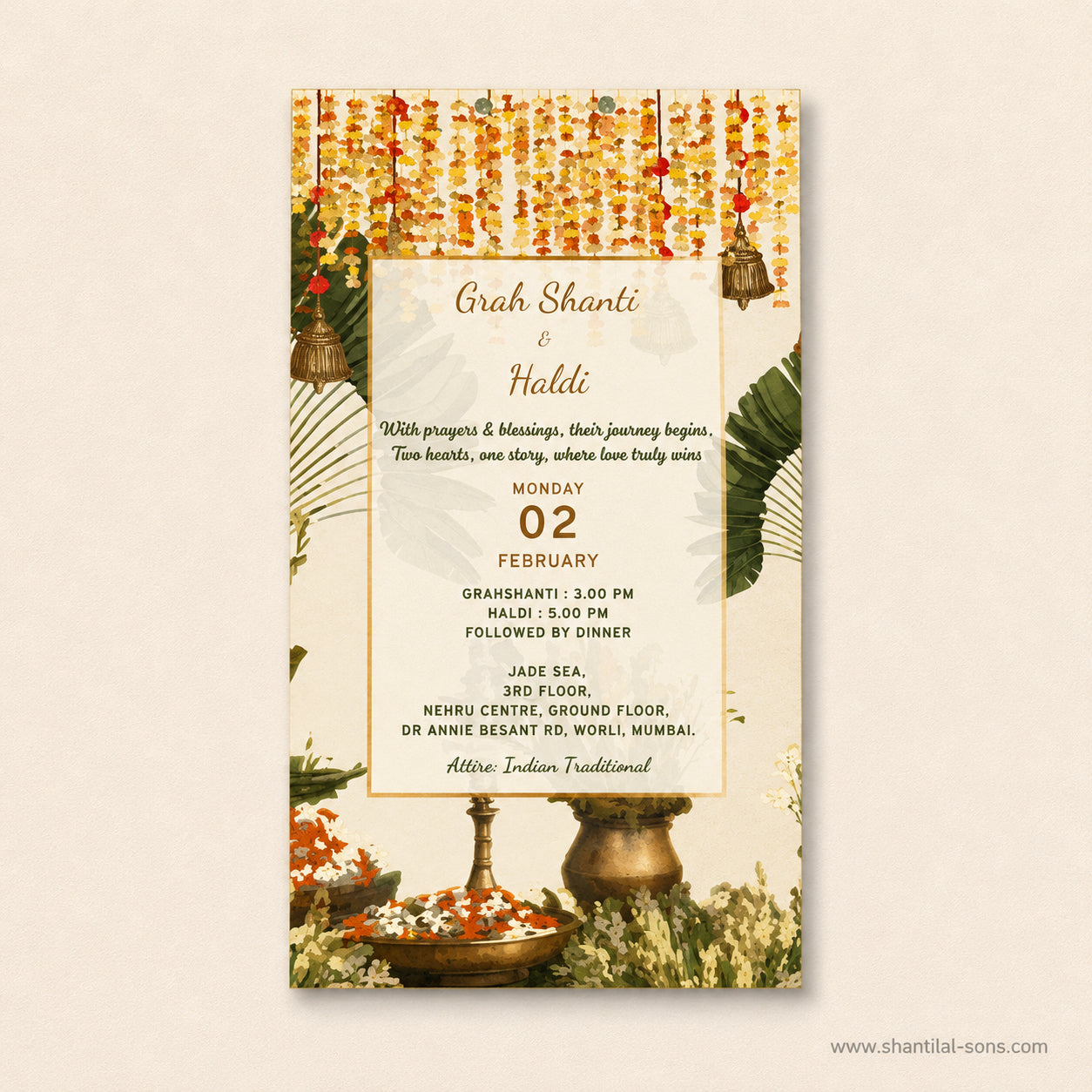 Pastel Lotus Wedding Invitation | SS-8210