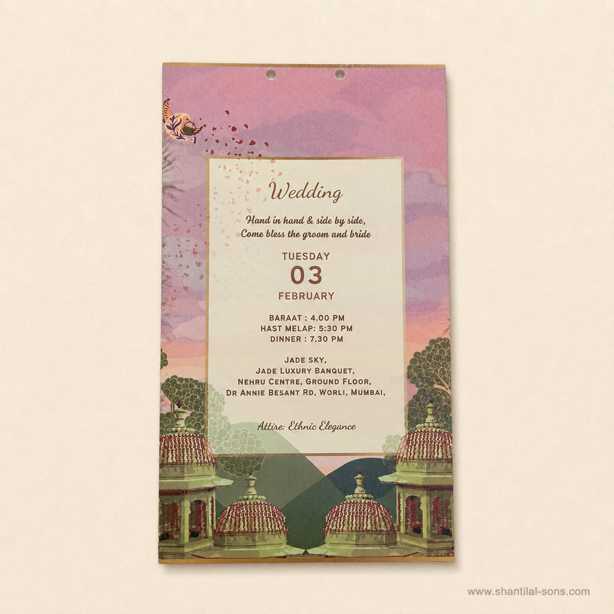 Pastel Lotus Wedding Invitation | SS-8210