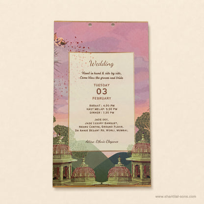 Pastel Lotus Wedding Invitation | SS-8210