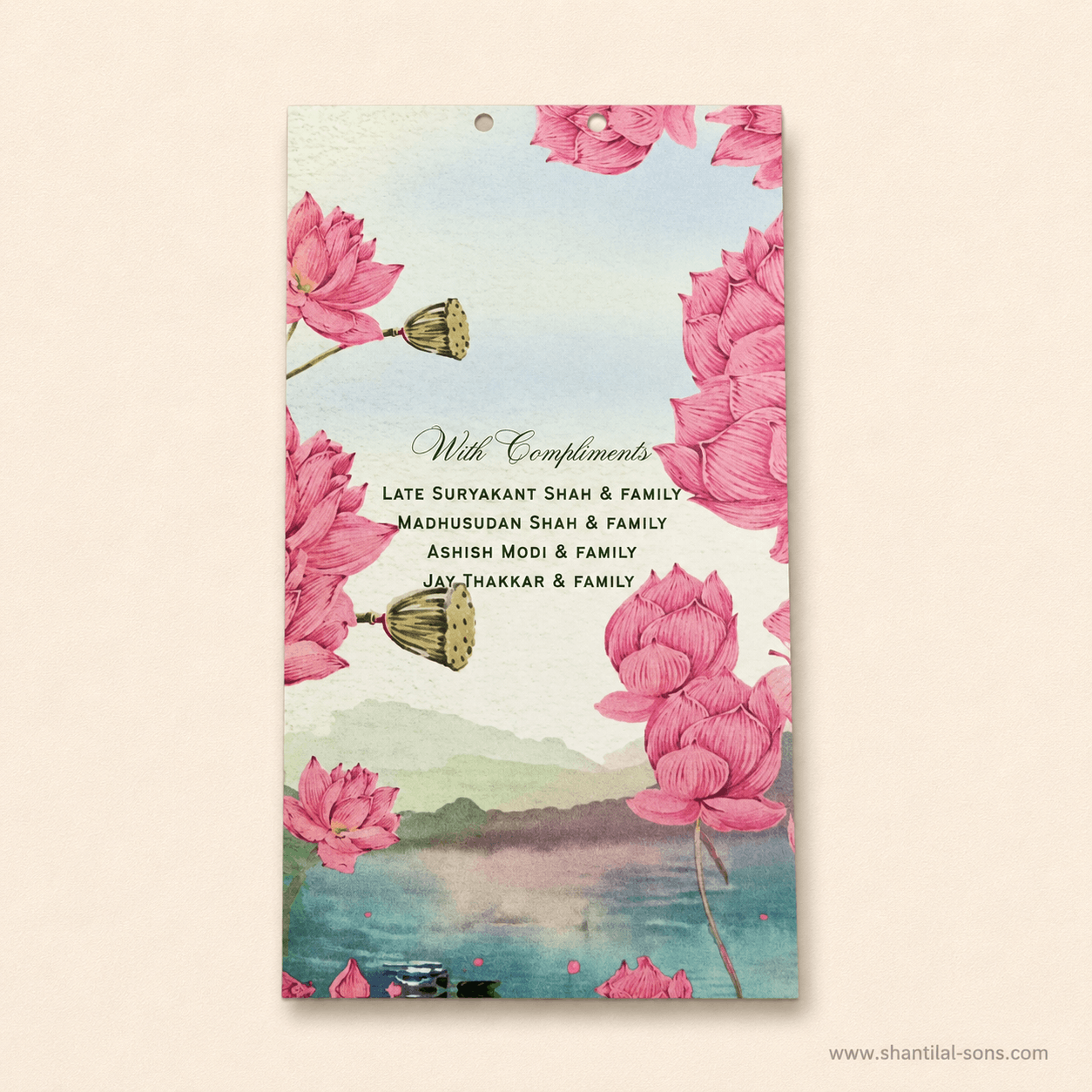 Pastel Lotus Wedding Invitation | SS-8210
