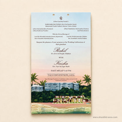 Beach Wedding Invitation |SS-8209