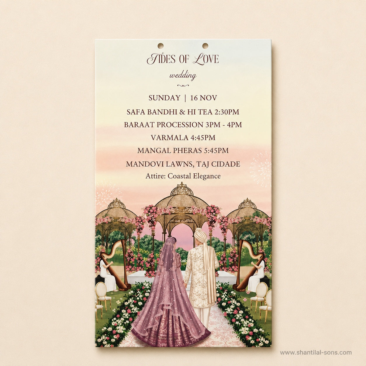 Beach Wedding Invitation |SS-8209