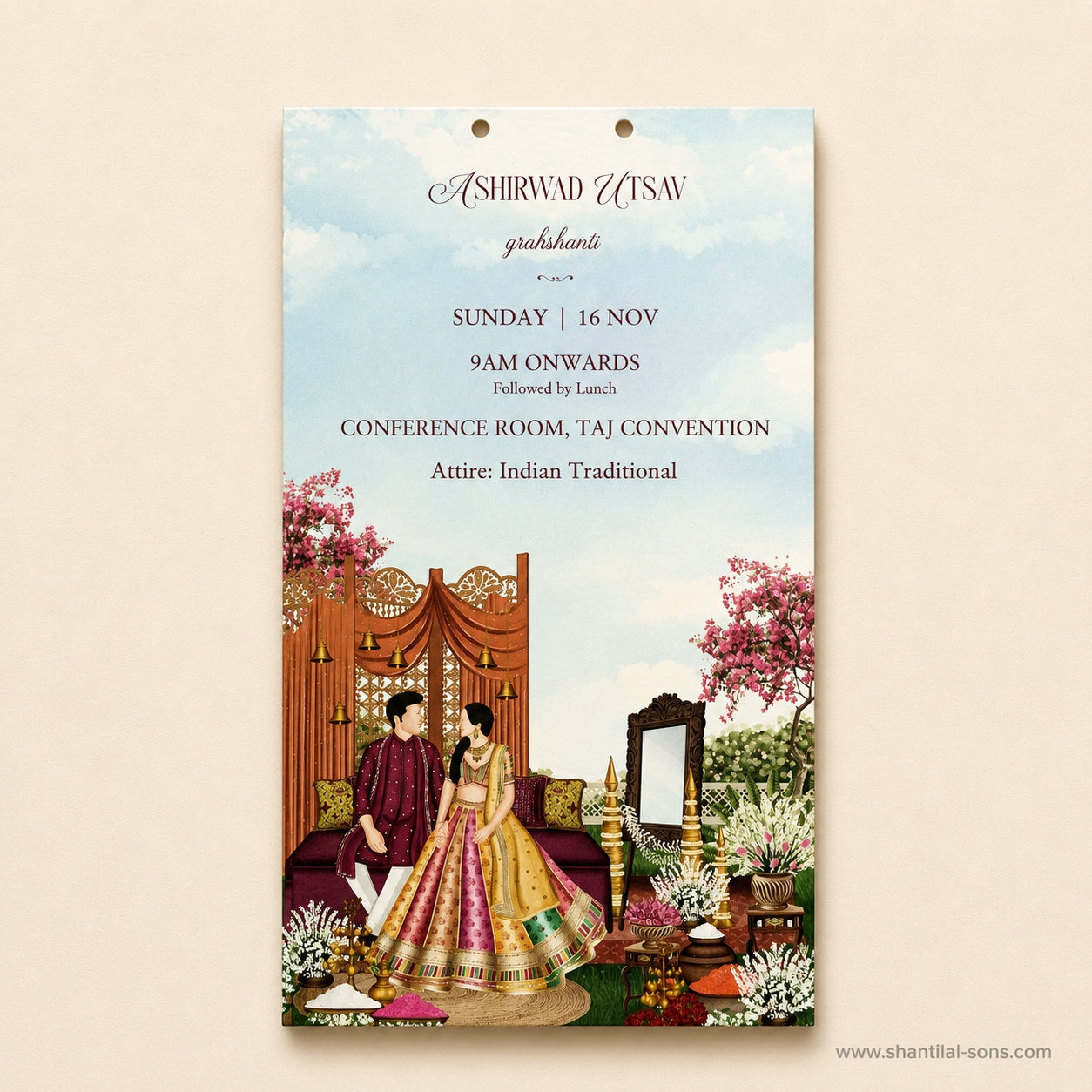 Beach Wedding Invitation |SS-8209