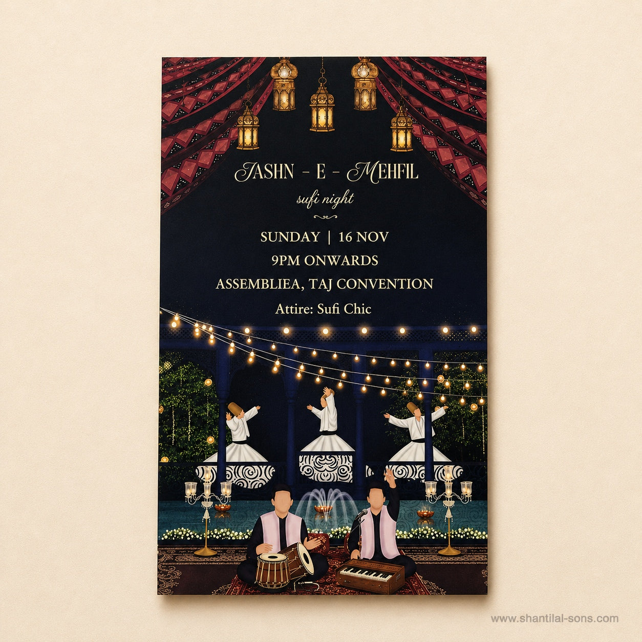 Beach Wedding Invitation |SS-8209