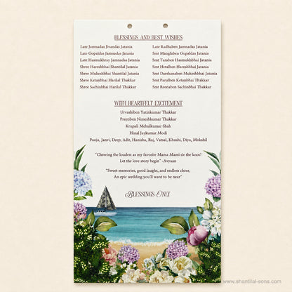 Beach Wedding Invitation |SS-8209