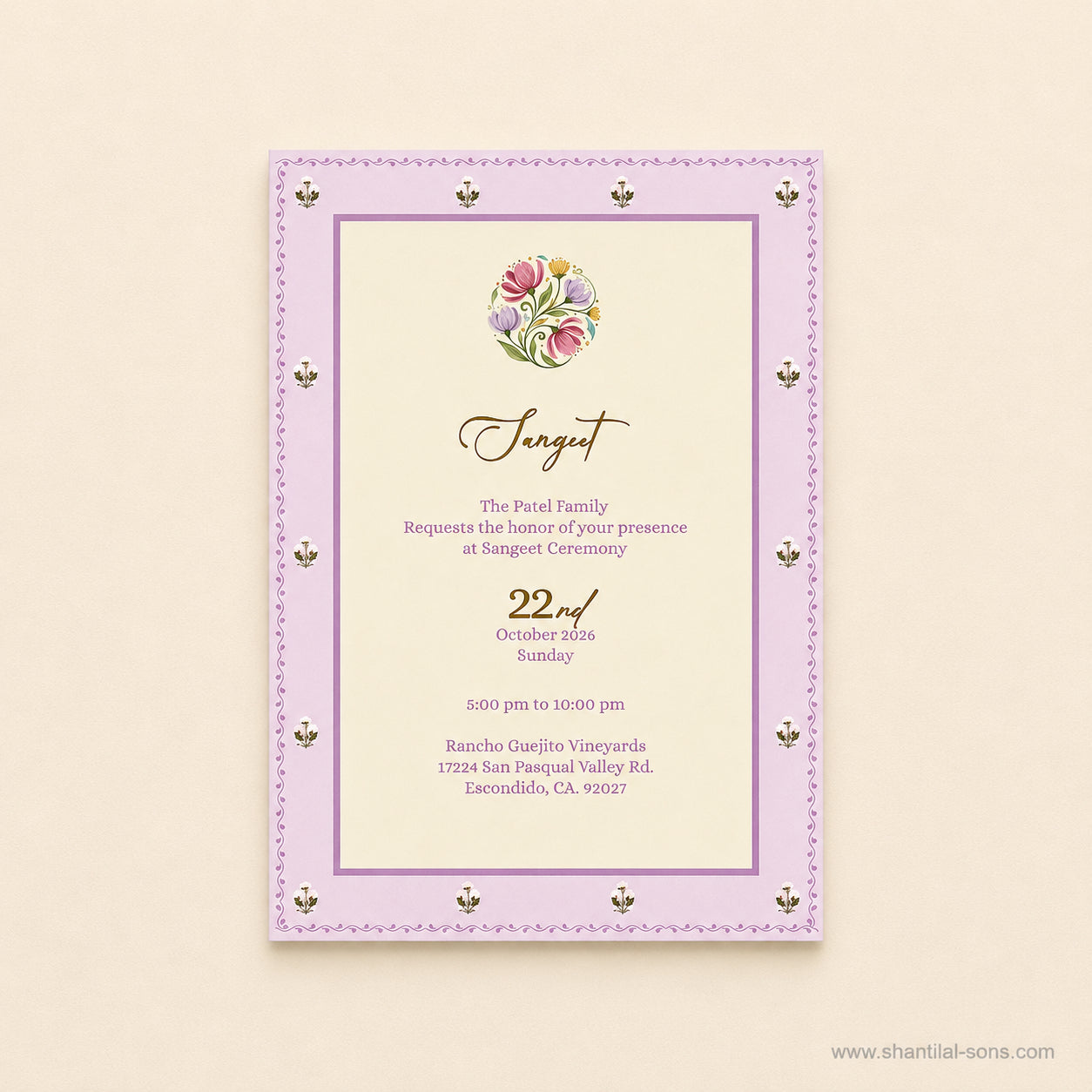 Floral Multi Event Wedding Invitation Set | SS-2011
