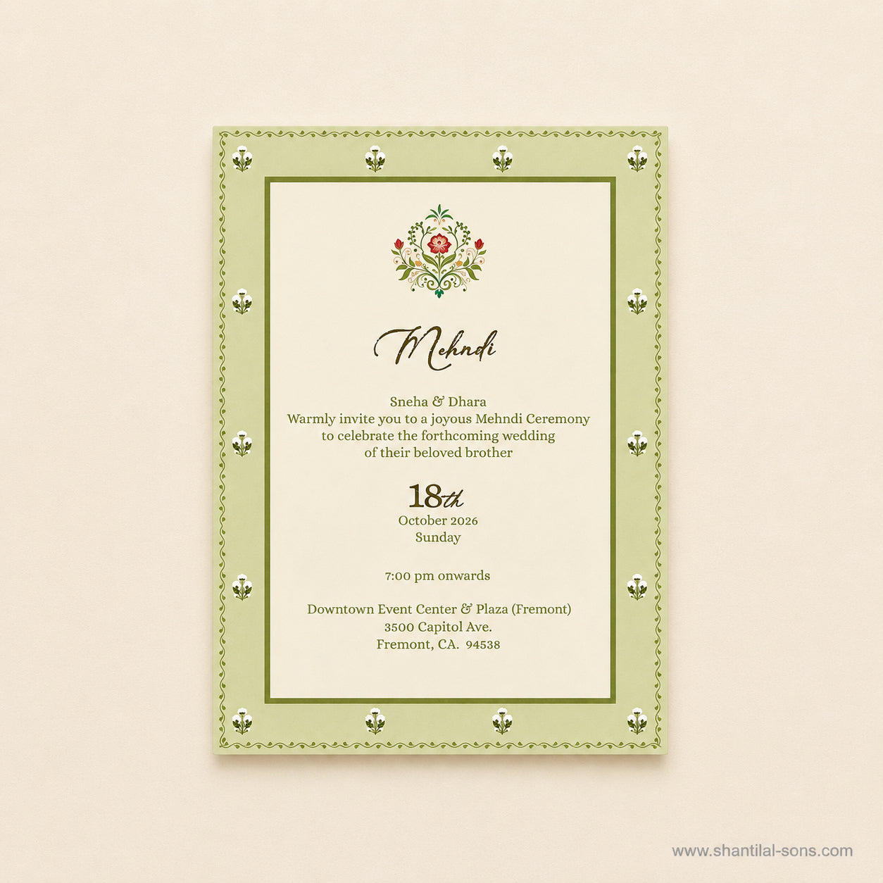 Floral Multi Event Wedding Invitation Set | SS-2011