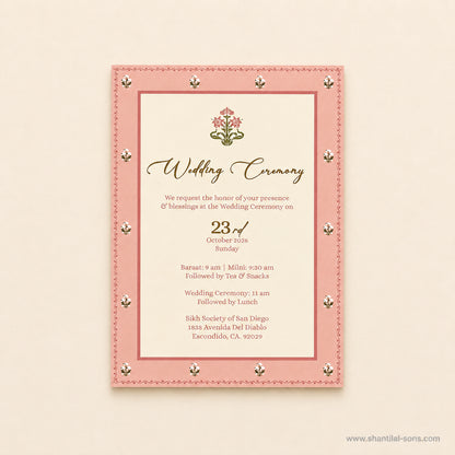 Floral Multi Event Wedding Invitation Set | SS-2011
