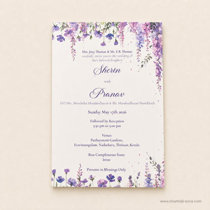 Elegant Floral Wedding Invitation |SS-80181