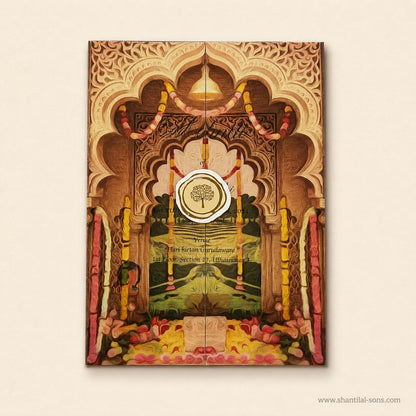 Vintage Lotus Wedding Invitation |SS-80179