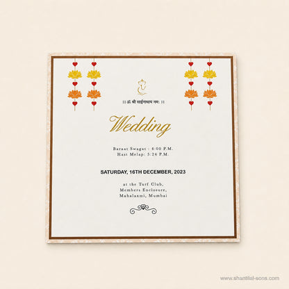 Laser Cut Heritage Wedding Invitation |SS-8108