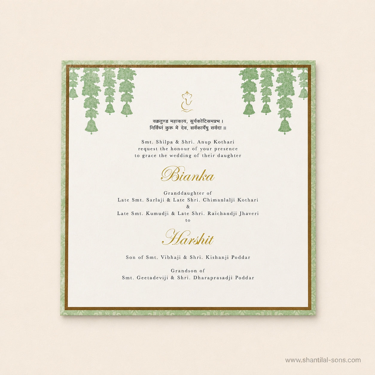 Laser Cut Heritage Wedding Invitation |SS-8108