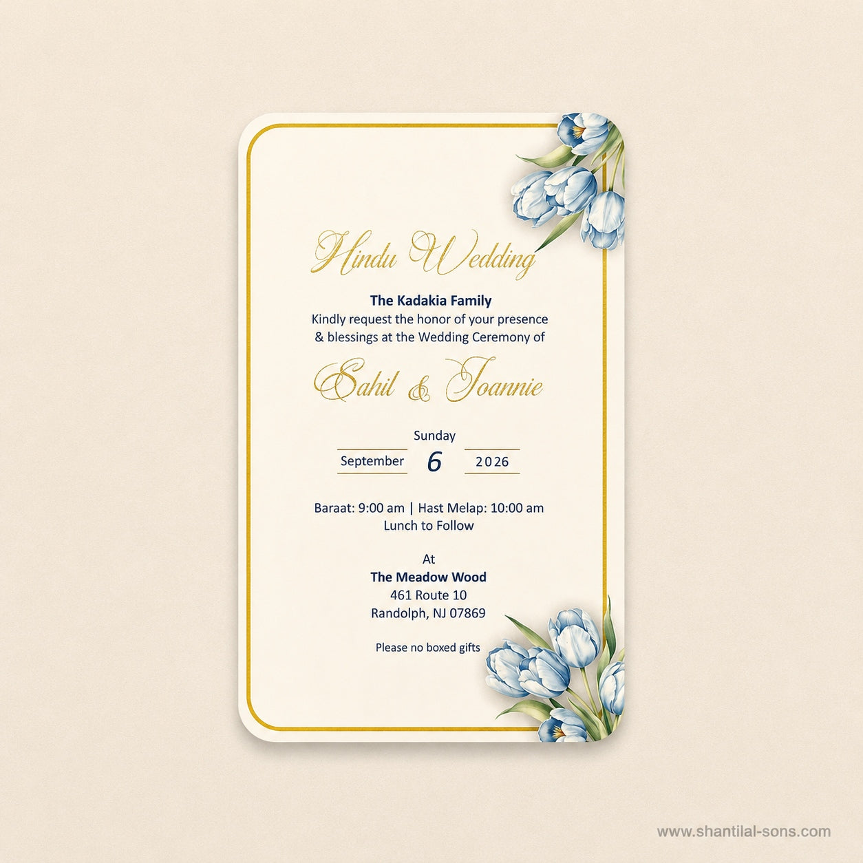 Elegant Tulip Wedding Invitation |SS-80171