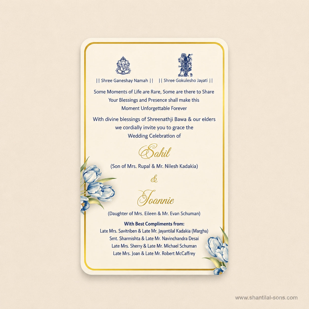 Elegant Tulip Wedding Invitation |SS-80171