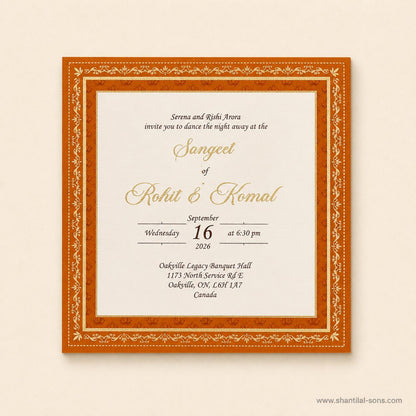 Heritage Lotus Wedding Invitation |SS-80184