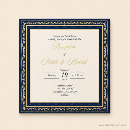 Heritage Lotus Wedding Invitation |SS-80184