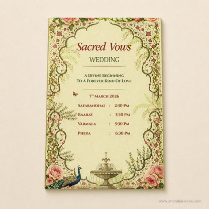Vintage Floral Wedding Invitation | SS-8206