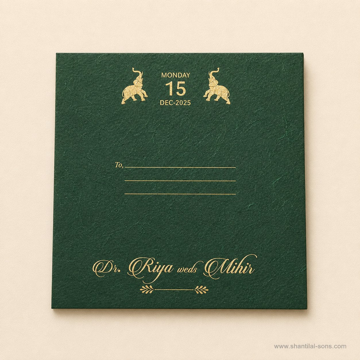 Textured Folder Wedding Invitation |SS-8208