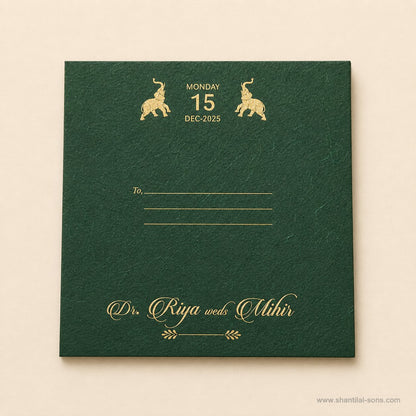 Textured Folder Wedding Invitation |SS-8208