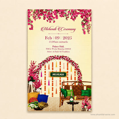Pastel Floral Wedding Invitation Folder | SS-8142