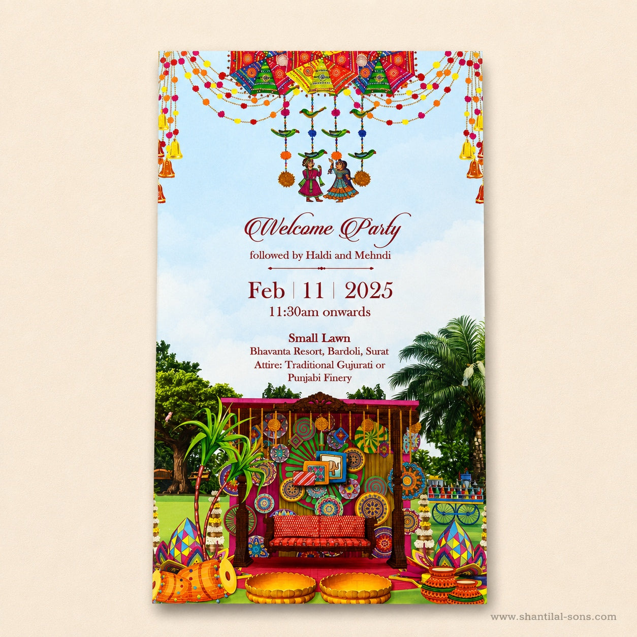 Pastel Floral Wedding Invitation Folder | SS-8142