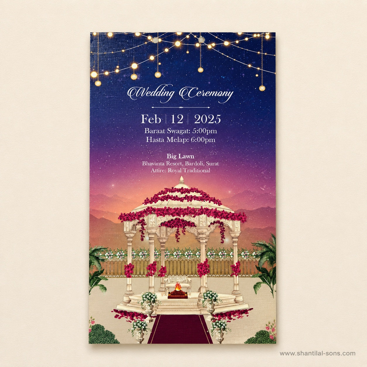 Pastel Floral Wedding Invitation Folder | SS-8142