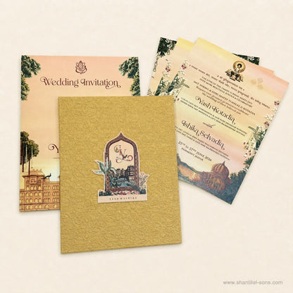 Heritage Folder Wedding Invitation |SS-2008