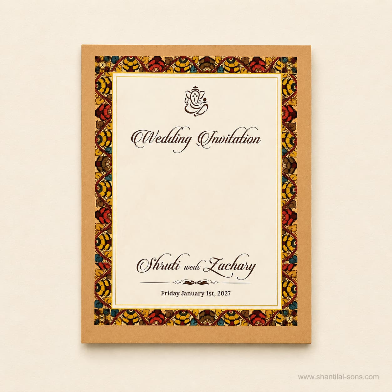 Heritage Folder Wedding Invitation |SS-2007