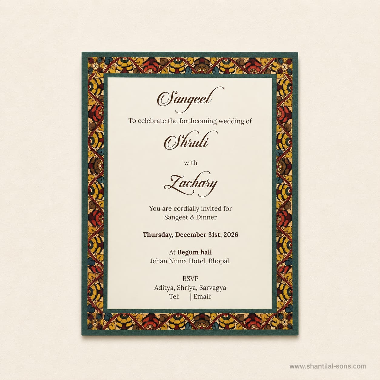 Heritage Folder Wedding Invitation |SS-2007