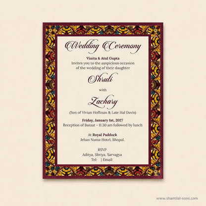 Heritage Folder Wedding Invitation |SS-2007