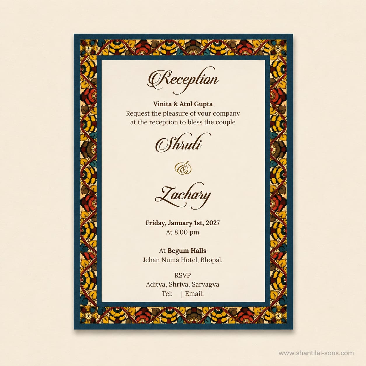 Heritage Folder Wedding Invitation |SS-2007
