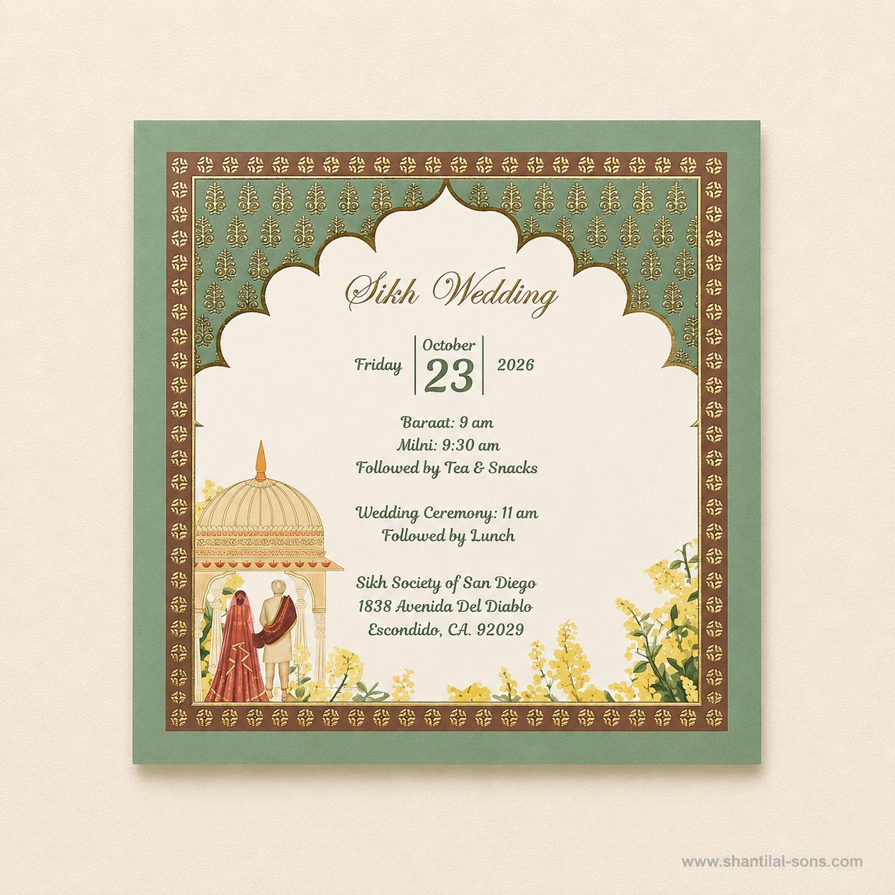 Pastel Garden Wedding Invitation |SS-8204