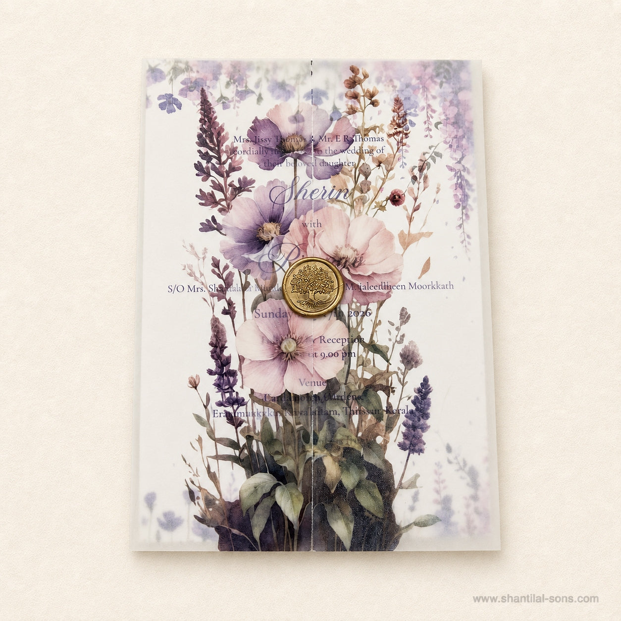 Elegant Floral Wedding Invitation |SS-80181