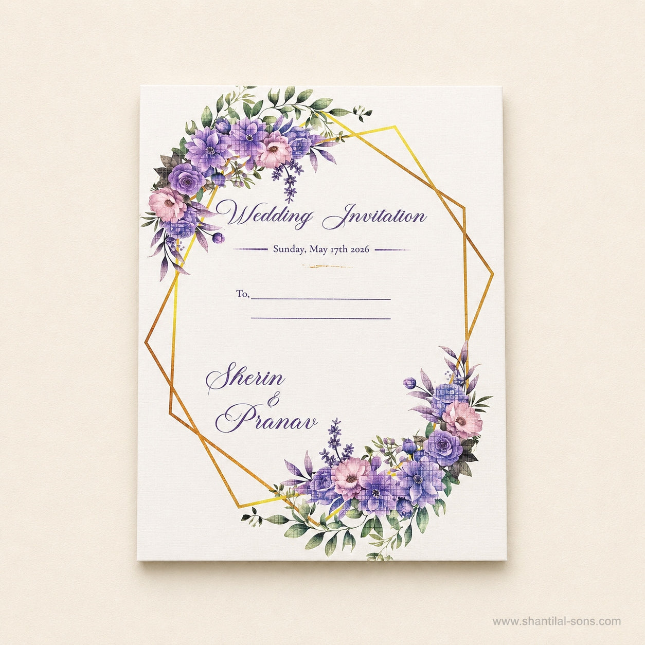 Elegant Floral Wedding Invitation |SS-80181