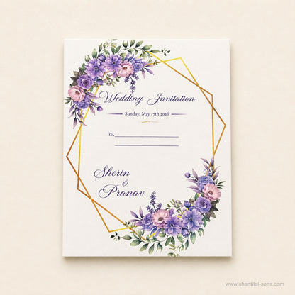 Elegant Floral Wedding Invitation |SS-80181