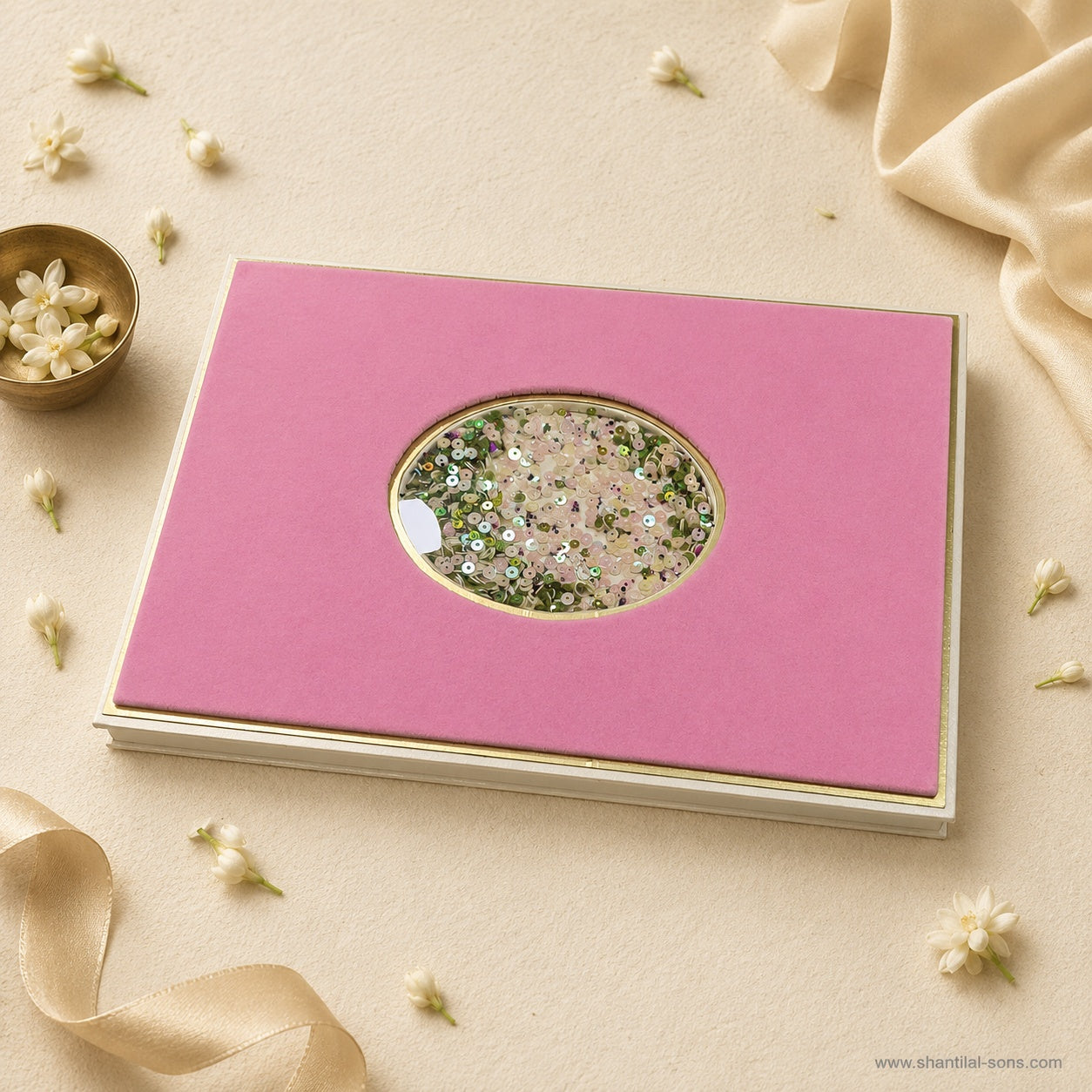 Elegant Pink Wedding Invitation Box |SS-3518