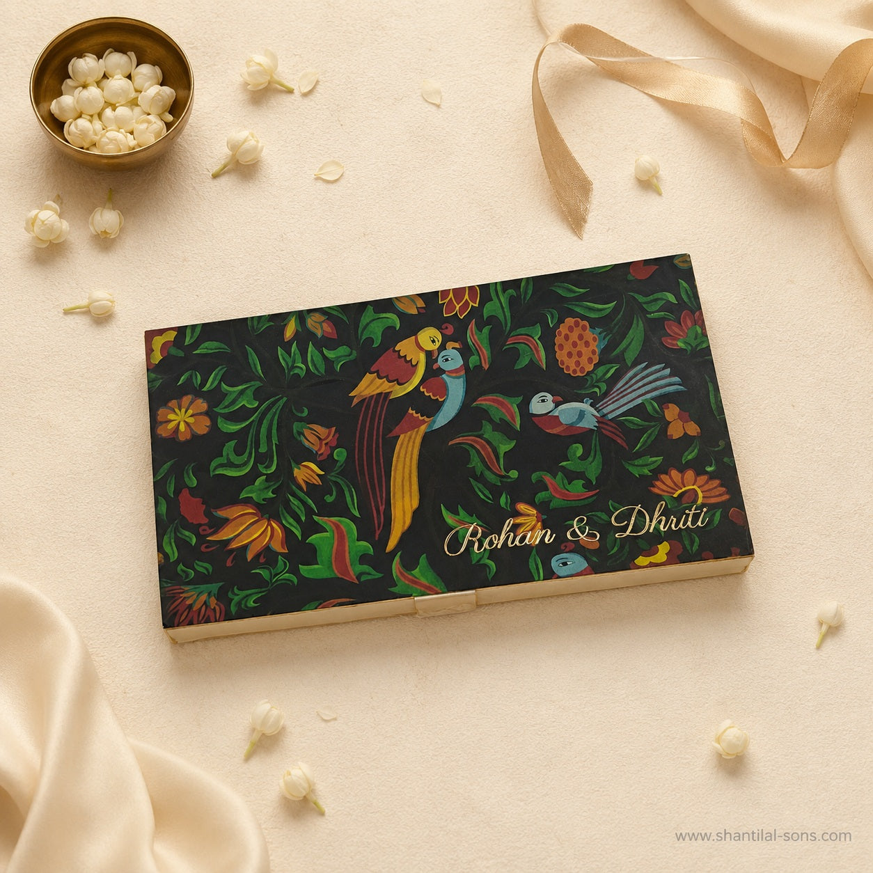 Pichwai Box Wedding Invitation | SS-3516