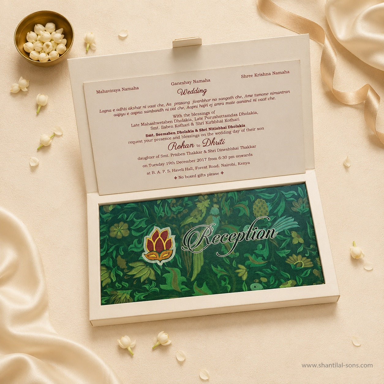 Pichwai Box Wedding Invitation | SS-3516