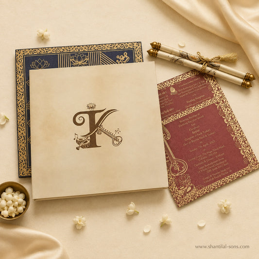 Luxury Musical Theme Box Wedding Invitation | SS-3501