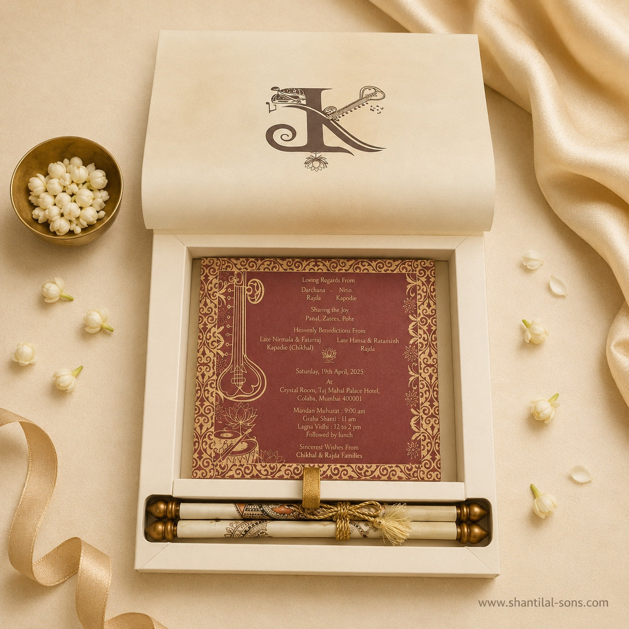 Luxury Musical Theme Box Wedding Invitation | SS-3501