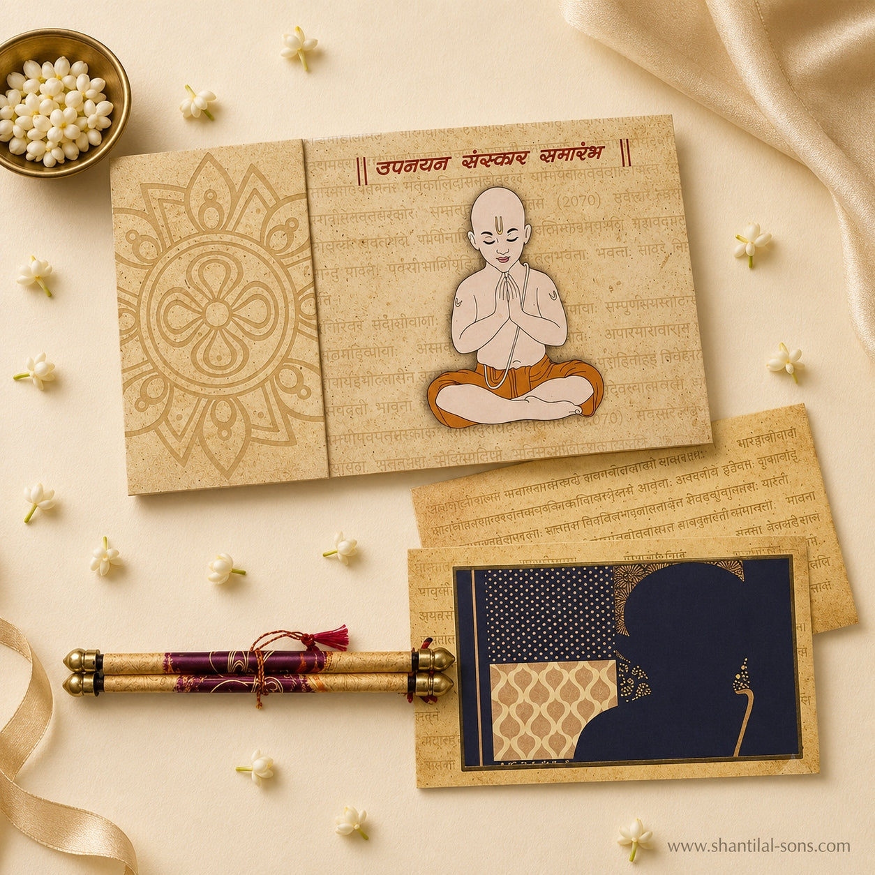 Traditional Scroll Wedding Invitation | SS-3505