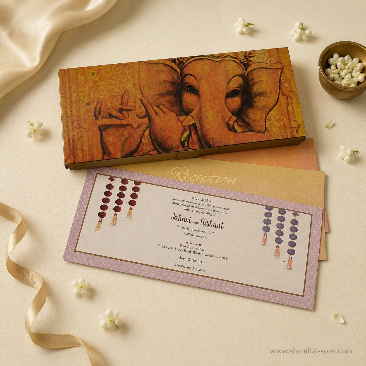 Ganesha Theme Box Wedding Invitation | SS-3506