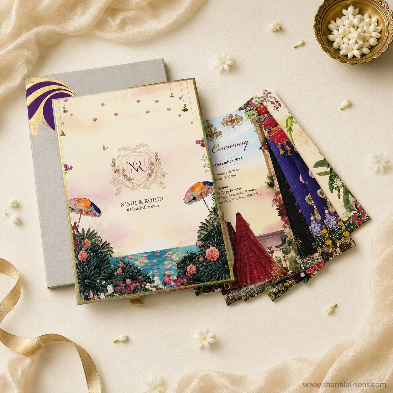 Floral Box Wedding Invitation | SS-4034