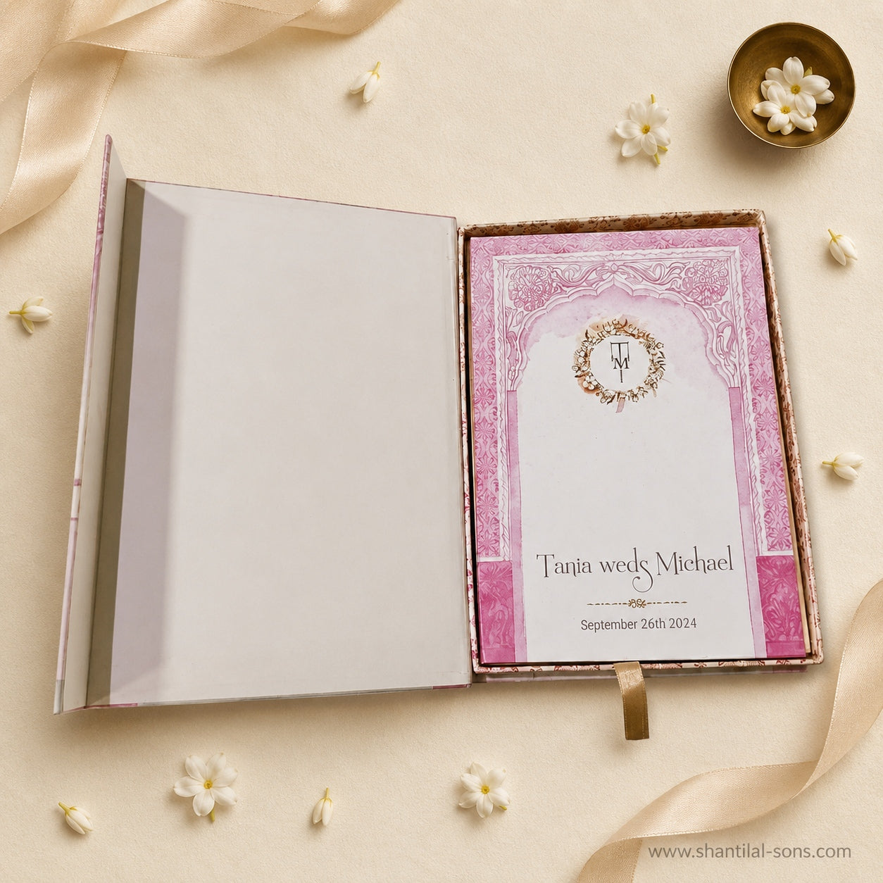 Pastel Heritage Wedding Invitation Folder | SS-8096