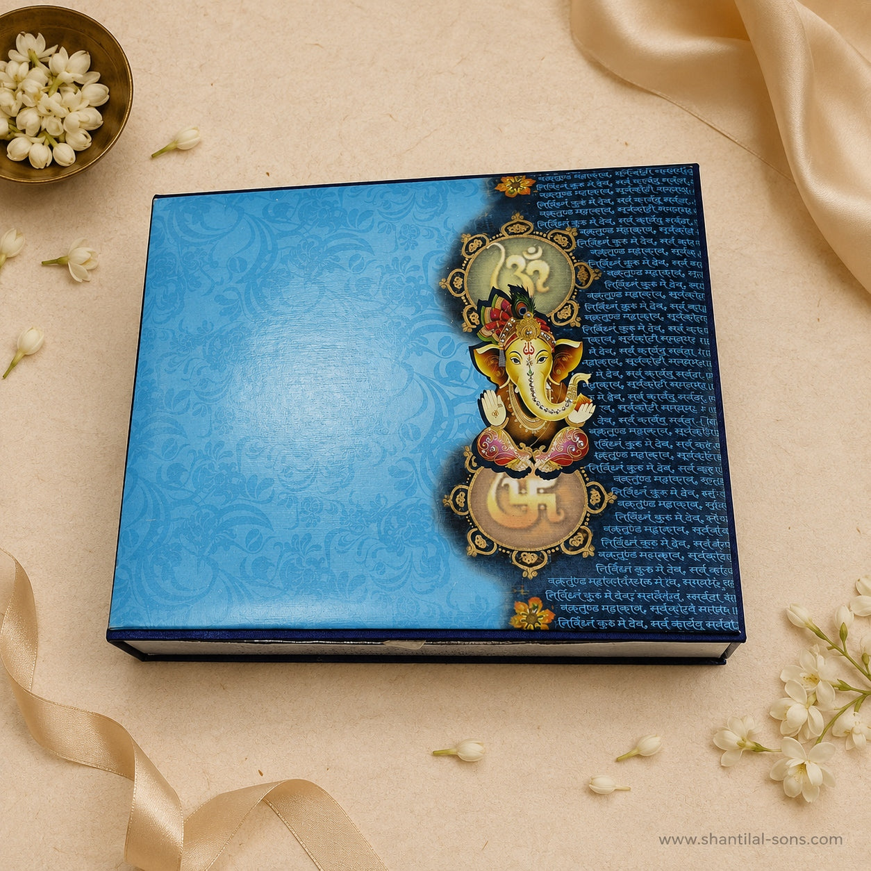Traditional Ganesha Box Wedding Invitation |SS-3521