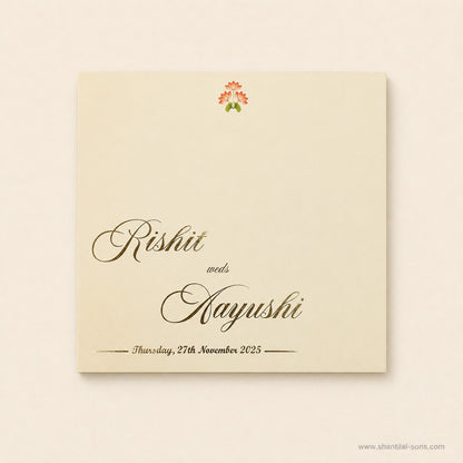 Elegant Cream Wedding Invitation |SS-2027
