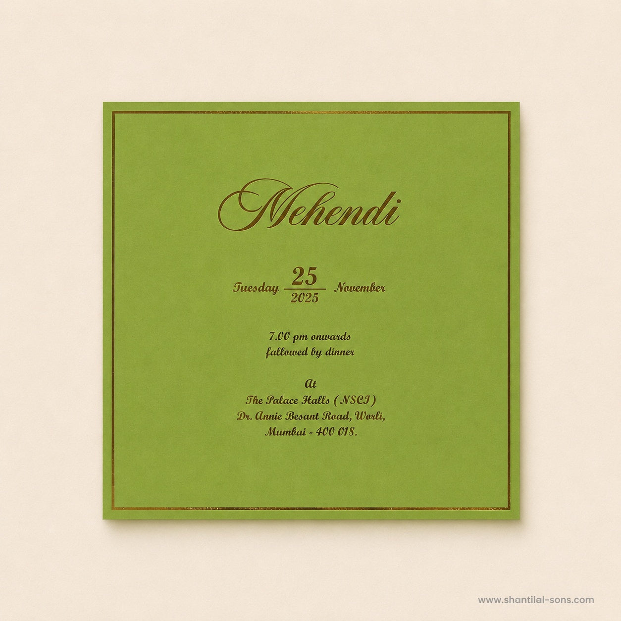 Elegant Cream Wedding Invitation |SS-2027
