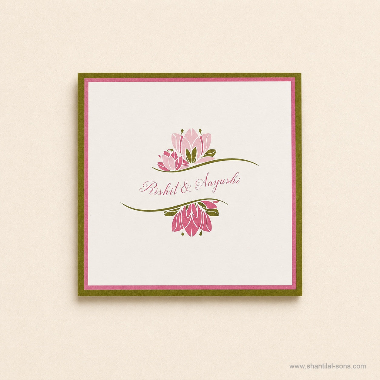 Lotus Floral Folder Wedding Invitation |SS-2021