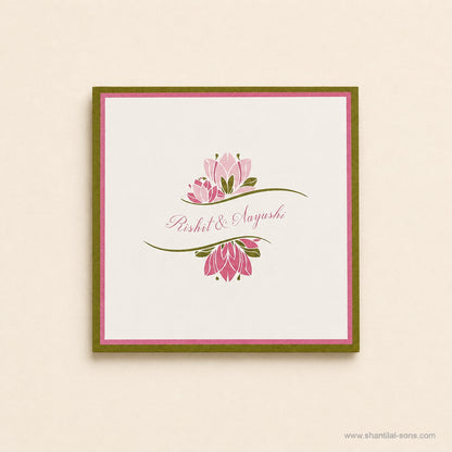 Lotus Floral Folder Wedding Invitation |SS-2021